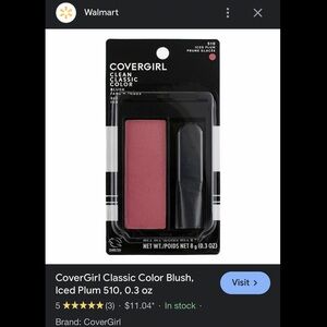 NWT CoverGirl Classic Color Blush, Iced Plum 510, 0.3oz